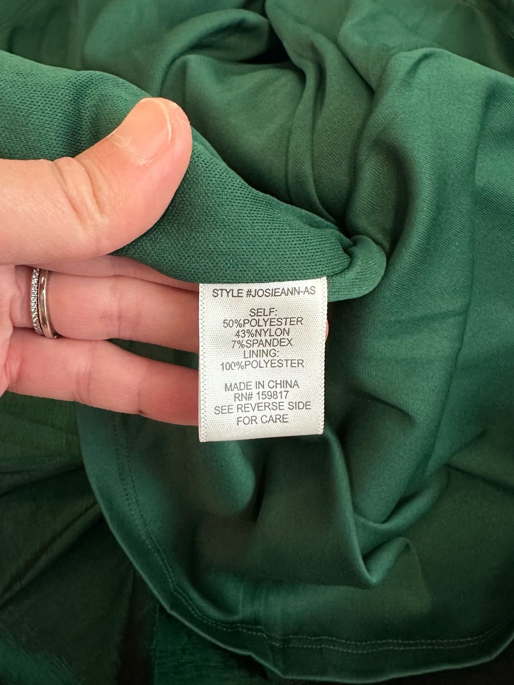 Altar'd State Strapless Dark Emerald Satin Party Dress - Picture 8 of 8